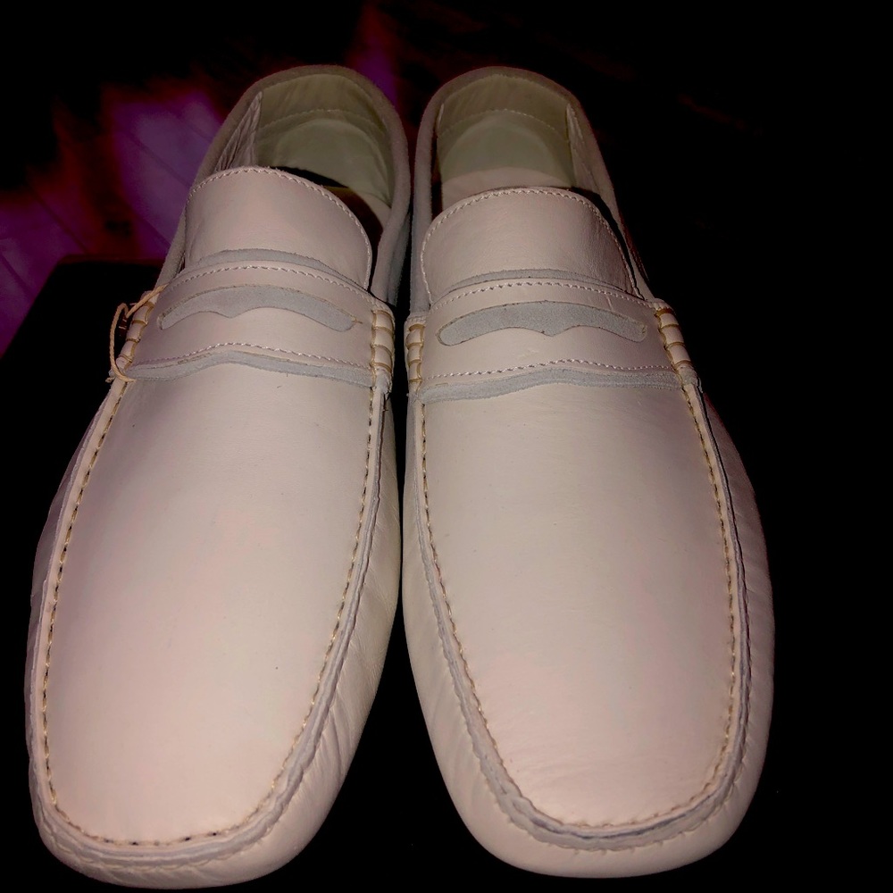 White Thompson loafers